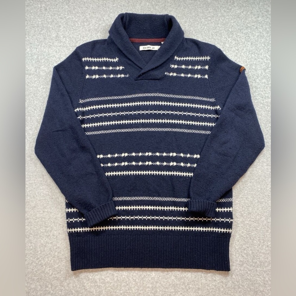 Ben Sherman Sweater Mens  Lambswool Nylon Blend Pullover Cozy Gorpcore